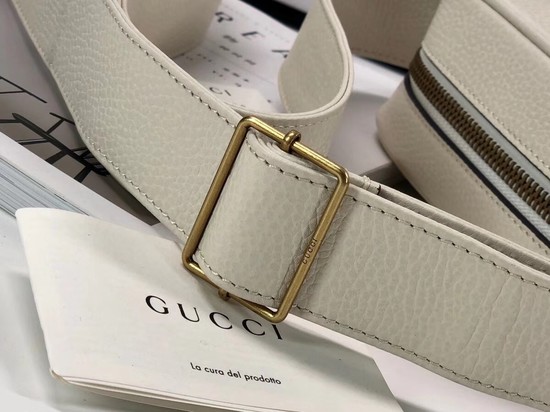 Gucci GG Calfskin Leather Messenger Bags 523691 white