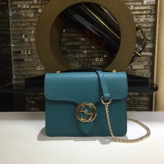 Gucci GG Cowhide top quality Shoulder Bag 510304 blue