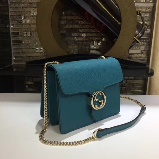 Gucci GG Cowhide top quality Shoulder Bag 510304 blue