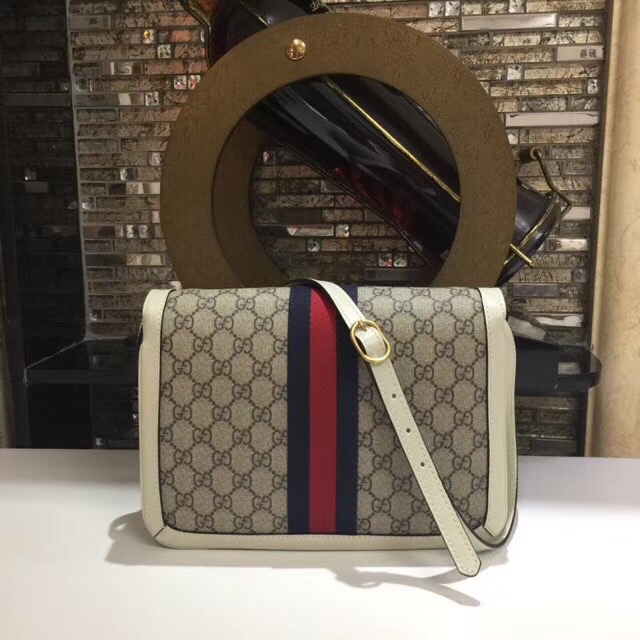 Gucci Queen Margaret GG Supreme medium shoulder bag 524356 White