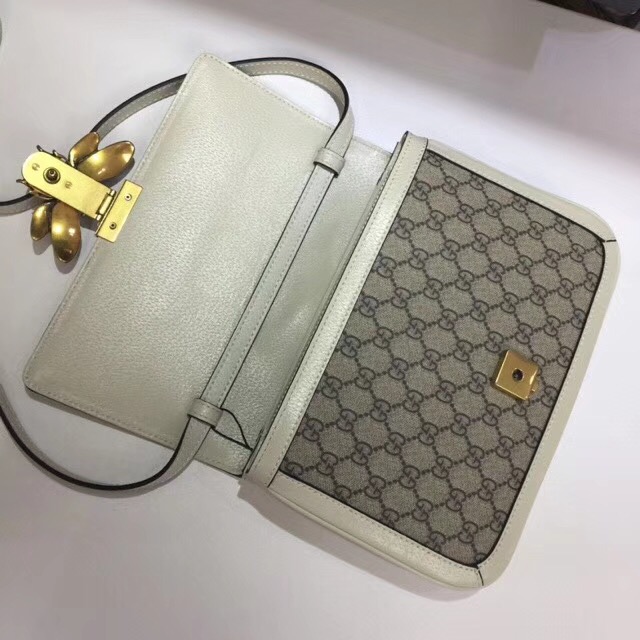 Gucci Queen Margaret GG Supreme medium shoulder bag 524356 White