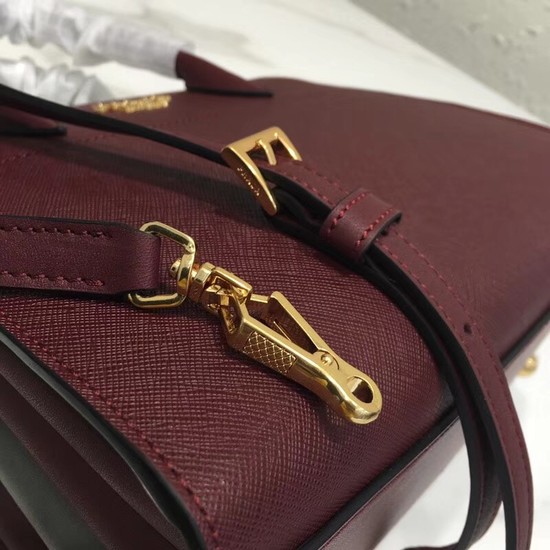 Prada saffiano lux tote original leather bag bn4458 Wine