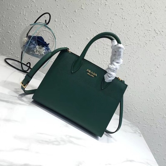 Prada saffiano lux tote original leather bag bn4458 green