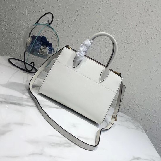 Prada saffiano lux tote original leather bag bn4458 white