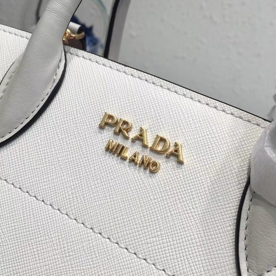 Prada saffiano lux tote original leather bag bn4458 white