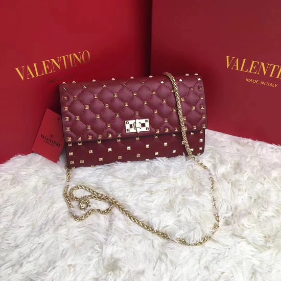 Valentino Original Leather cross-body bag 38020 Wine