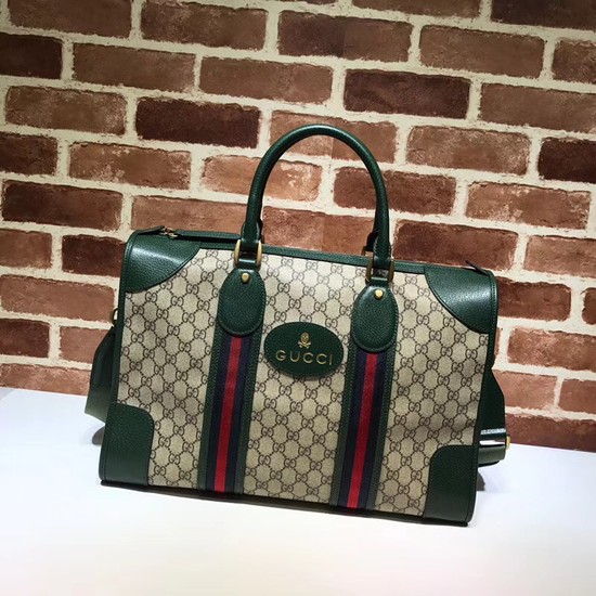 Gucci Courrier soft GG Supreme duffle bag 459311 green