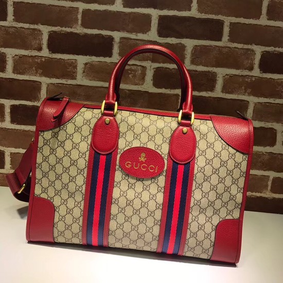 Gucci Courrier soft GG Supreme duffle bag 459311 red