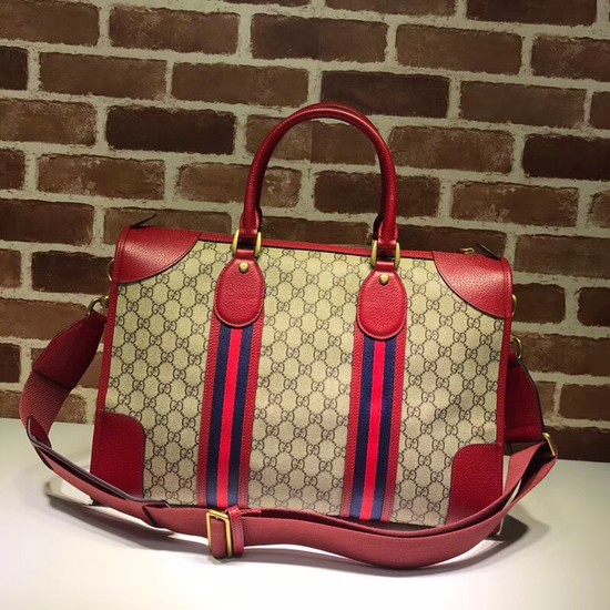 Gucci Courrier soft GG Supreme duffle bag 459311 red