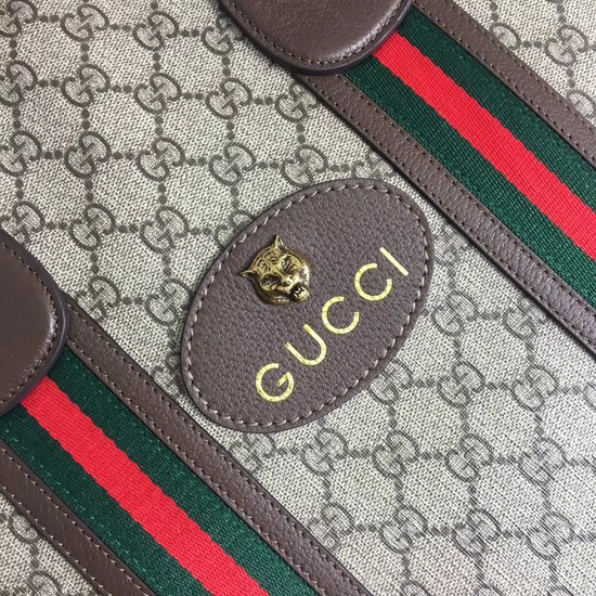 Gucci GG Supreme Canvas tote bag 473870 Yellow&brown