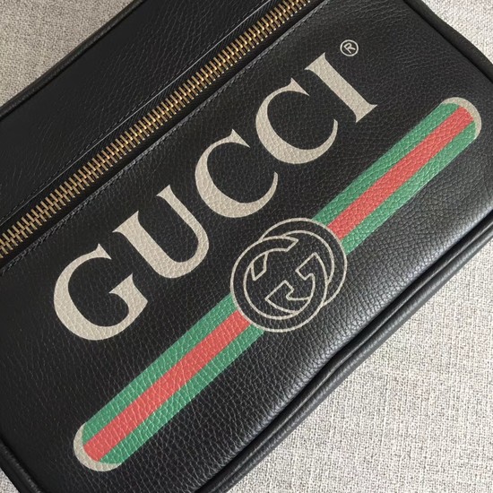 Gucci Print shoulder bag 523589 black