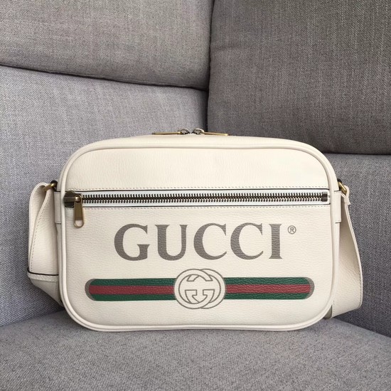 Gucci Print shoulder bag 523589 white