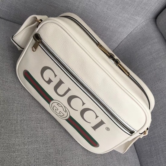 Gucci Print shoulder bag 523589 white