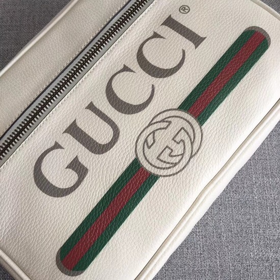 Gucci Print shoulder bag 523589 white