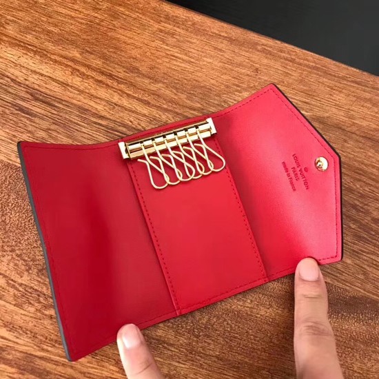 Louis Vuitton Monogram Vernis 6 KEY HOLDER 90900 red