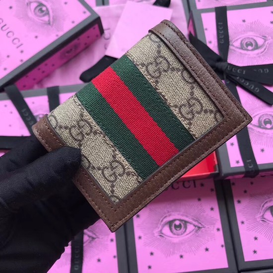 Gucci Queen Margaret GG card case 476072 brown
