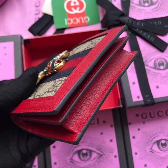 Gucci Queen Margaret GG card case 476072 red