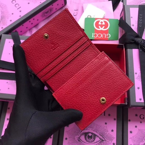 Gucci Queen Margaret GG card case 476072 red