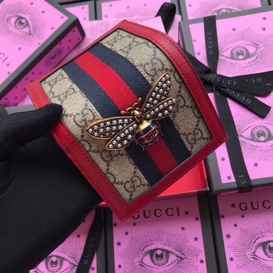 Gucci Queen Margaret GG card case 476072 red