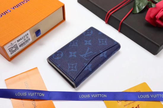 Louis Vuitton Monogram Ink Card Purse 62219 blue