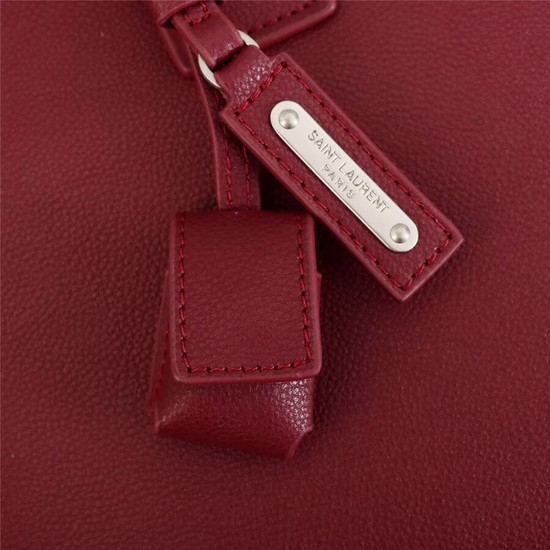 SAINT LAURENT Sac de Jour Slouch small grained leather 5711 red