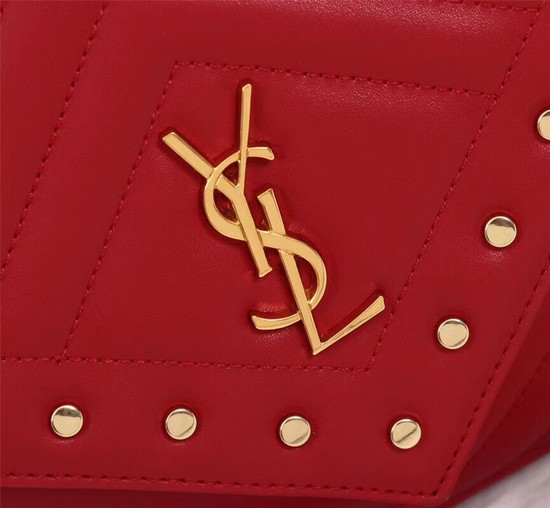 Saint Laurent small quilted leather satchel 26603 red