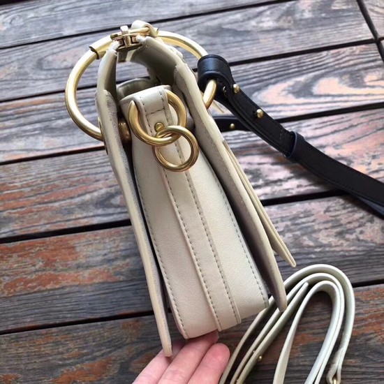 CHLOE Roy leather and suede small shoulder bag 20657 cream