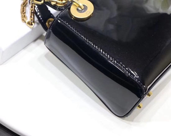 Dior calfskin Mini Lady bag M0598 black