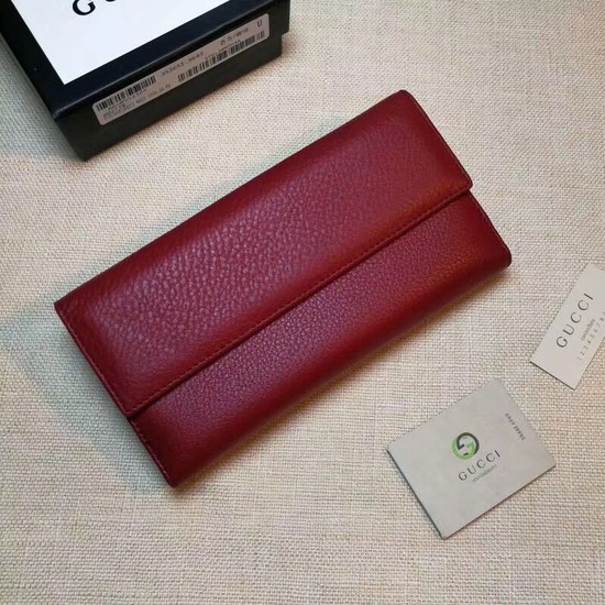 Gucci Calf leather Wallet 337335 red