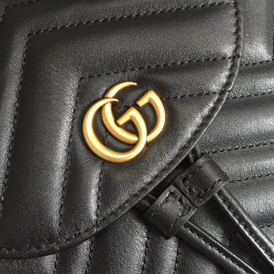 Gucci GG Marmont matelasse backpack 528129 Black