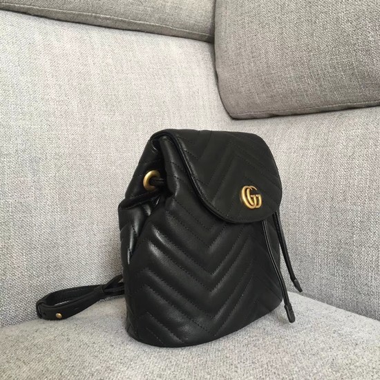 Gucci GG Marmont matelasse backpack 528129 Black