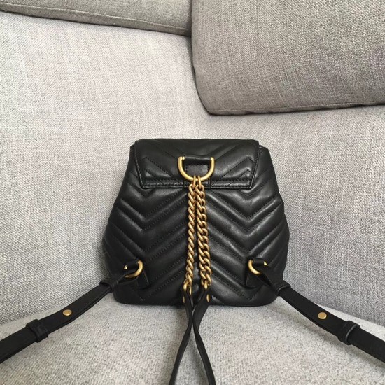 Gucci GG Marmont matelasse backpack 528129 Black