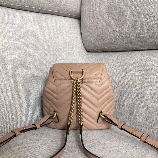 Gucci GG Marmont matelasse backpack 528129 apricot