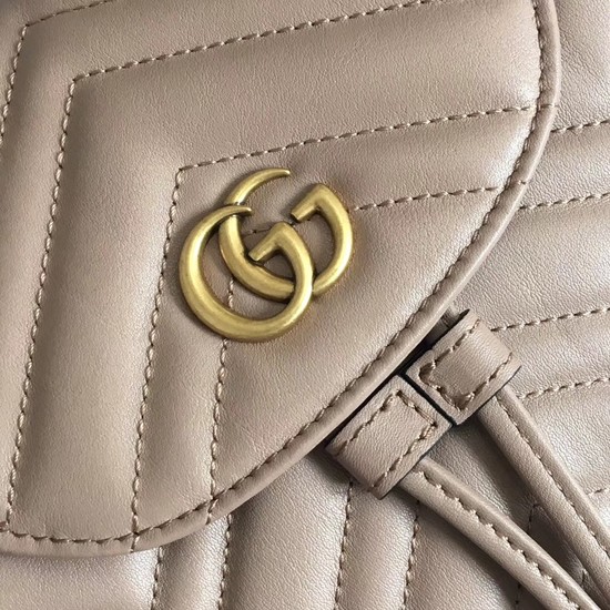 Gucci GG Marmont matelasse backpack 528129 apricot