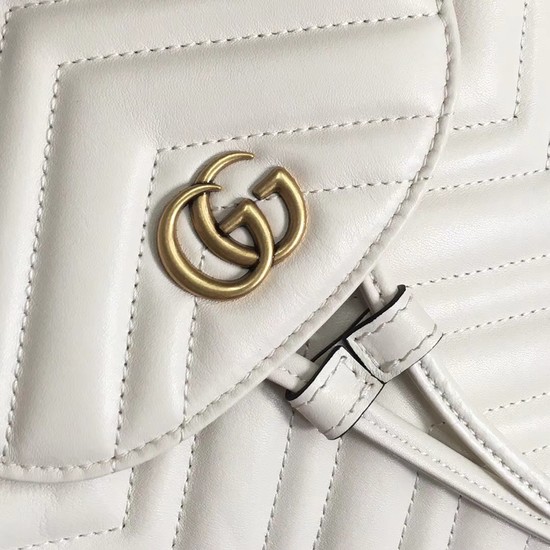 Gucci GG Marmont matelasse backpack 528129 white