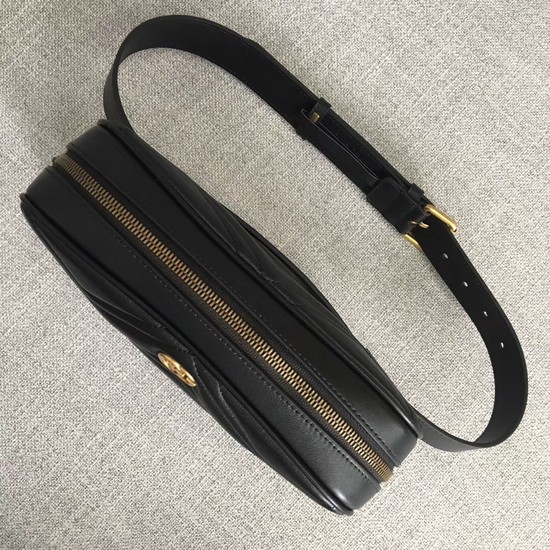 Gucci GG Marmont matelasse belt bag 523380 Black