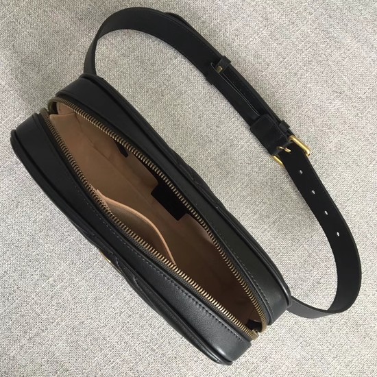 Gucci GG Marmont matelasse belt bag 523380 Black