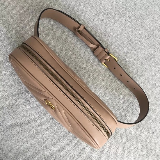 Gucci GG Marmont matelasse belt bag 523380 apricot