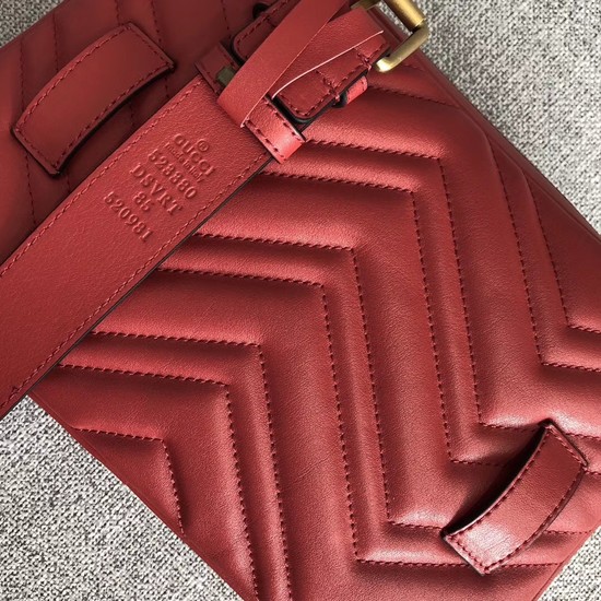 Gucci GG Marmont matelasse belt bag 523380 red
