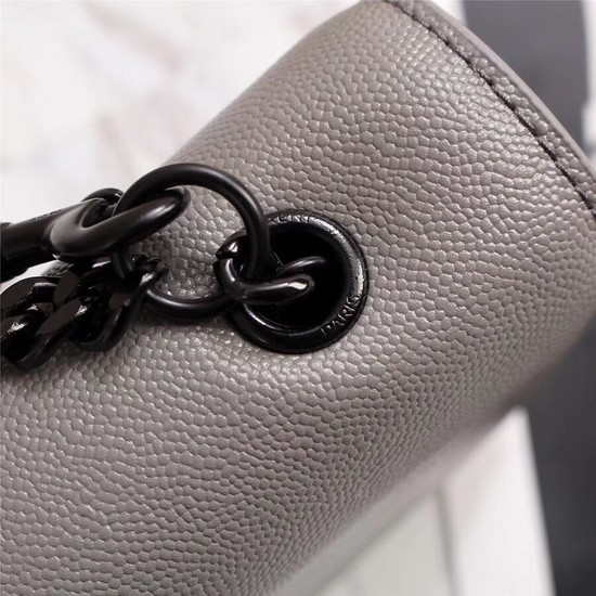 SAINT LAURENT Monogram Kate leather tote cross-body bag 26806 grey