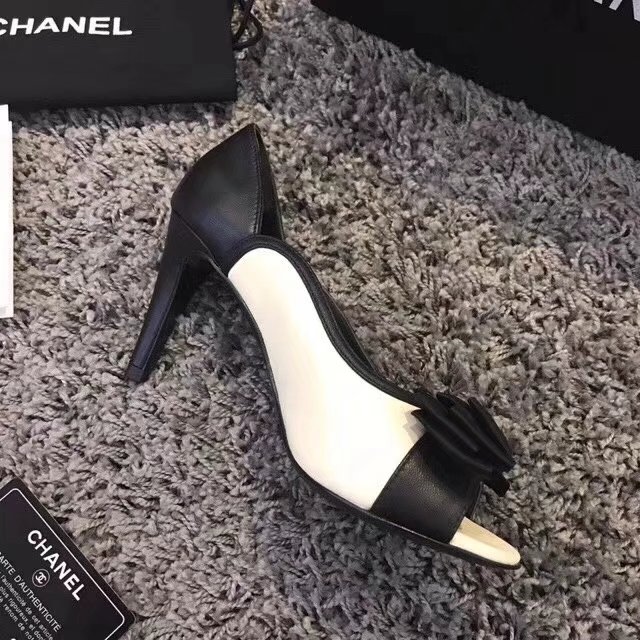 Chanel High heels CH2331LS white&black heel of a shoe 8CM