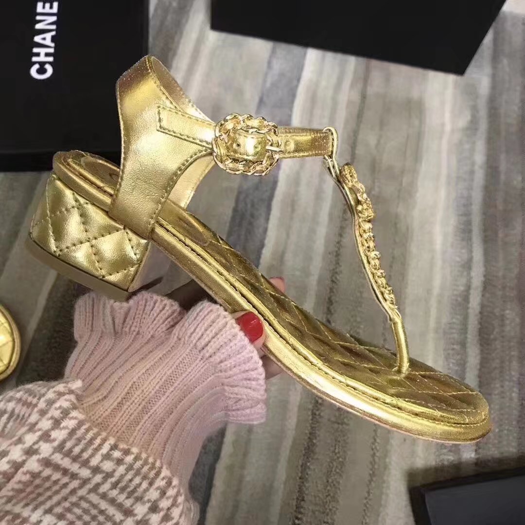 Chanel sandals CH2328LS gold heel of a shoe 4CM