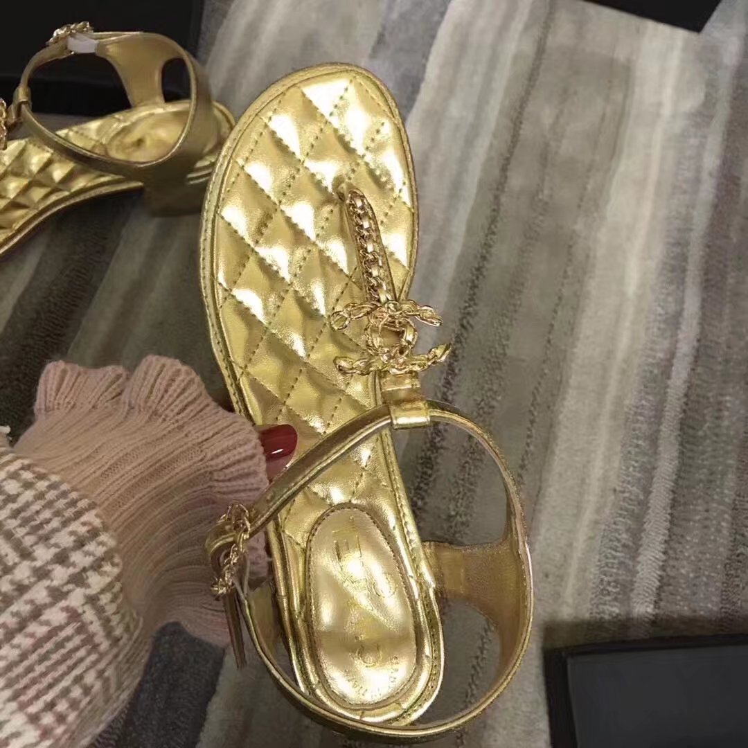 Chanel sandals CH2328LS gold heel of a shoe 4CM