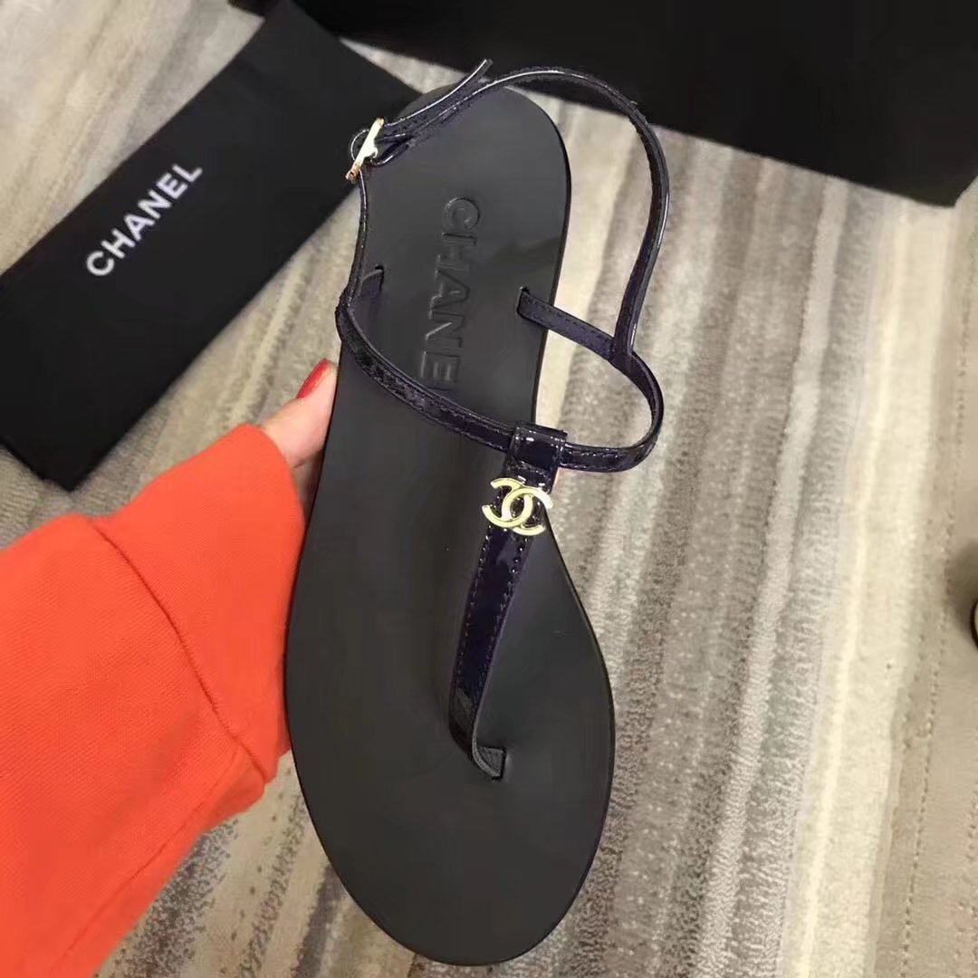 Chanel sandals CH2332LS blue heel of a shoe 2CM