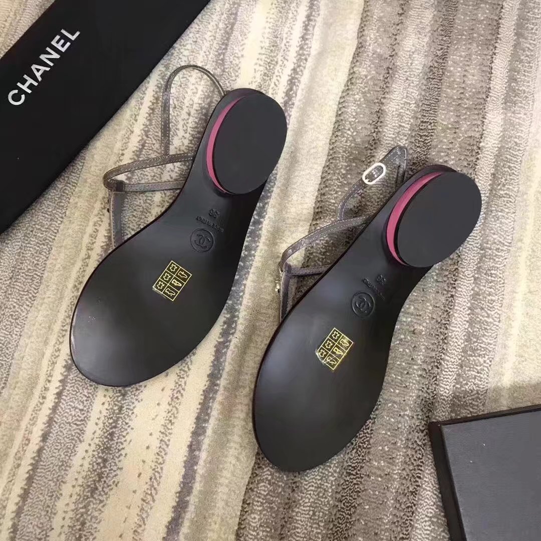 Chanel sandals CH2332LS grey heel of a shoe 2CM