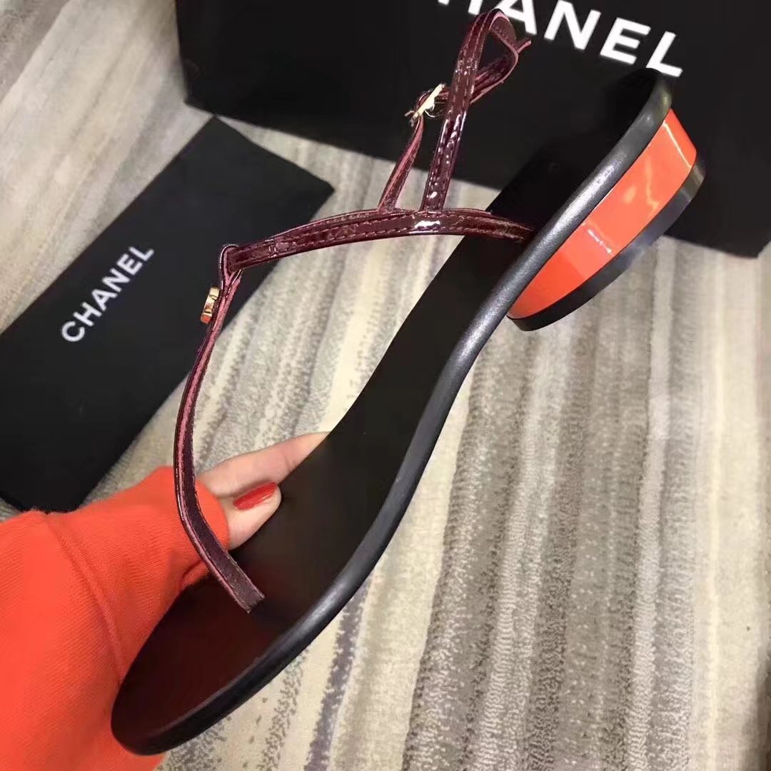 Chanel sandals CH2332LS red heel of a shoe 2CM