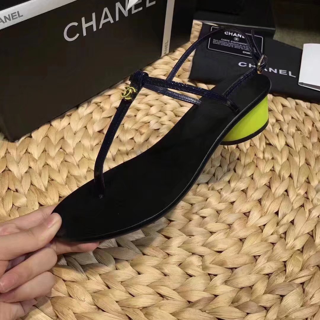 Chanel sandals CH2333LS blue heel of a shoe 4CM
