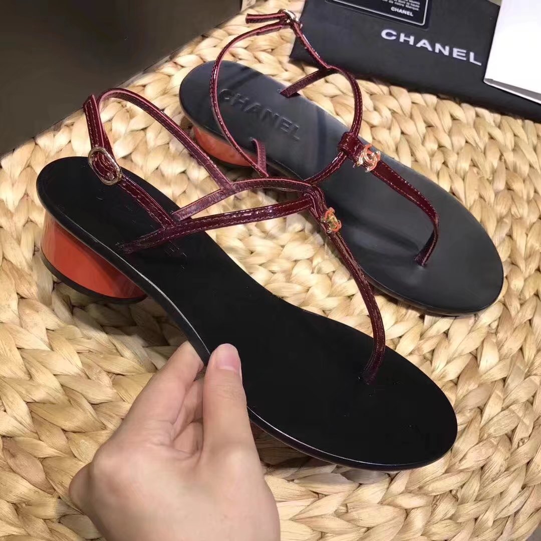Chanel sandals CH2333LS red heel of a shoe 4CM