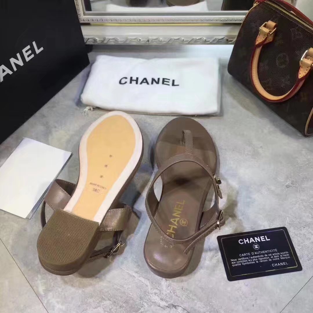 Chanel sandals CH2338HLL Apricot