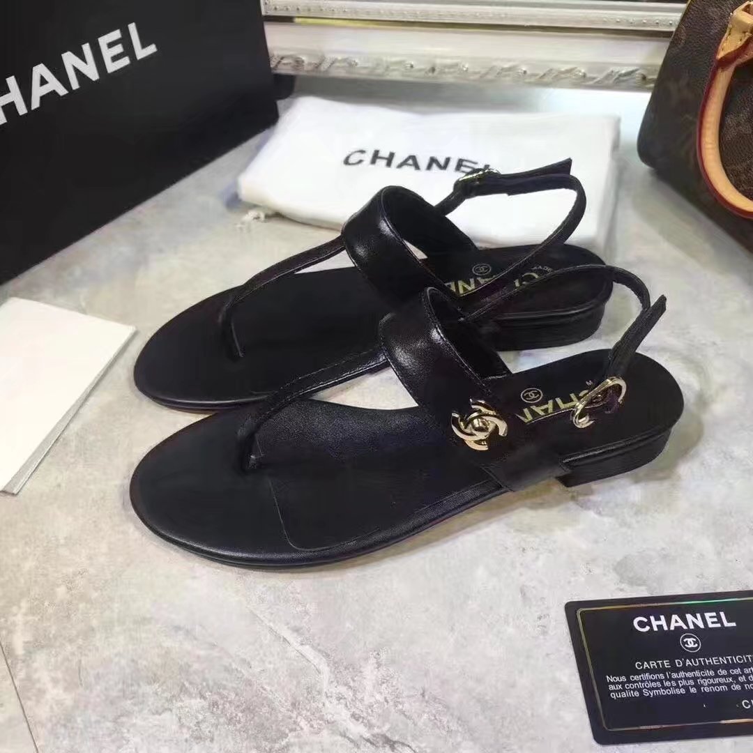 Chanel sandals CH2338HLL black